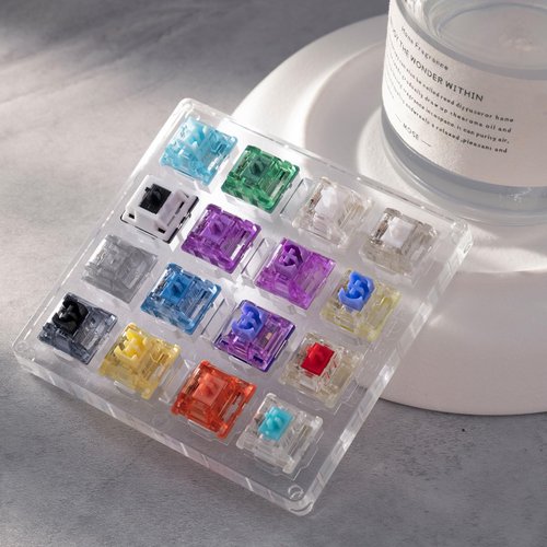 Akko 16-Key Switch Tester Mechanical Keyboards Acrylic Testing Tool Mechanical Keyboard Switches