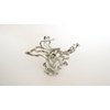 Generic Medium size silver butterfly wings metal hair claw clip jaw clip