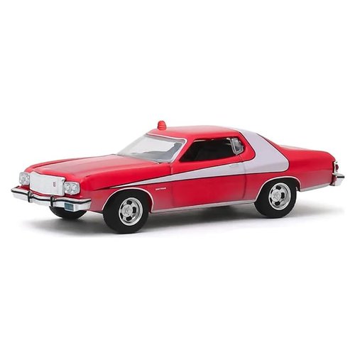 Collectibles 1976 Gran Torino Red with White Stripe (Dirty Version) Starsky and Hutch (1975-1979) TV Series Hollywood Special Edition 1/64 Diecast Model Car by Greenlight 44855F