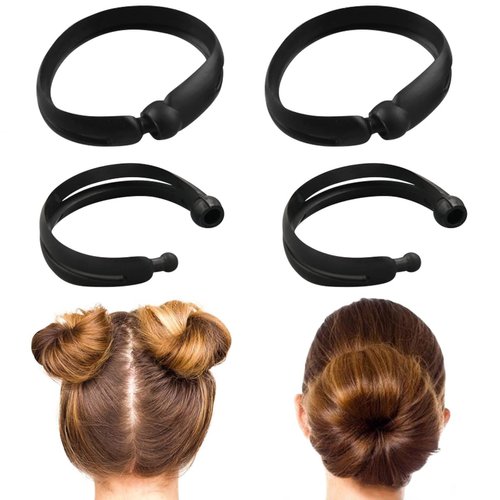 AEGYPIUS Hair Bun Maker - 2 PCS Hair Clip - Black - Mushroom Head Hair Band Hair Clips for Women & Girls, Strong Hold Jaw clip Perfect for Long Hair, Hair Clamps for Thin Thick Hair