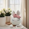BBYP Crochet Rabbit Animal Head Toy,Baby Hanging Musical Toys, Musical Learning Toddler Toys, Attaches to Crib, Stroller and Car Seat, Soothe Baby Mood and Sleep Toys for Newborn Birthday Gifts