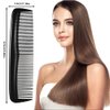 FXHDC-M 2 Pcs Pocket Plastic Hair Combs Fine and Standard Dressing Teeth Cut Hair Cutting Combs Black Hair Styling Combs Beard Combs for Women Men Hairdressing Salon Hair Care Tool