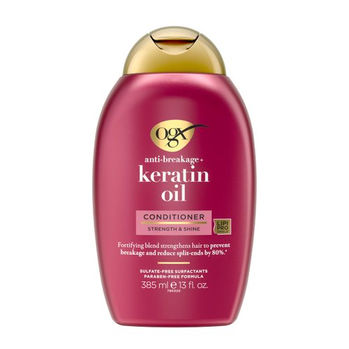 Anti-Breakage + Keratin Oil Fortifying Anti-Frizz Conditioner for Damaged Hair & Split Ends, with Keratin Proteins & Argan Oil, Paraben-Free, Sulfate-Free Surfactants