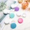 QVVQ 12PCS Contact Lens Case, Colorful Contact Lens Box Left/Right Eyes Holder Container, Outdoor Mini Contact Lens Soak Storage Kit for Travel&Home.