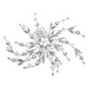 ALILANG Czech Crystal Rhinestone Flower Rosette Faux Pearl Pinwheel Hair Comb