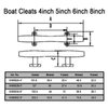 MX Boat Dock Cleats Boat Cleat 4 inch Stainless Steel Marine Cleats for Boats,Kayak, Marine, Deck, Nautical Decor 2PCS