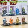 MUXHEL 24 Pcs Minifigure Display Case, Acrylic Small Action Figure Toys Storage Case, 2.7”×1.9”×1.9” Stackable Building Block Display Case for Minifigure, Action Figures