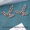 Yokawe Bridal Wedding Hair Pins Rose Gold Rhinestone Bride Hairpin Pearl and Crystal Hair Accessories for Women and Girls （Pack of 2）