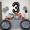 Race Car Balloons Race Car Birthday Party Supplies Tire Wheel Balloons Birthday Party Supplies Foil Number 3 Checkered Tire Balloon Arch Garland Kit Cars Wheels Party Favors Decorations