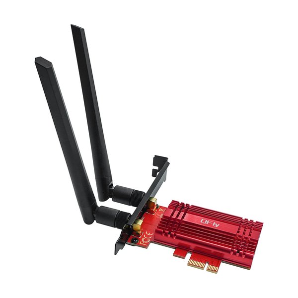 WiFi Card 6E 5400Mbps (6GHz&5Ghz&2.4GHz) PCIe WiFi 6E Card, Bluetooth 5.3, AX210 Module Inside,PCI-E Wireless WiFi Network Adapter Card for Desktop PC Windows10/11 64bit