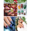 12 Sheets Christmas Full Nail Wraps, EBANKU Adhesive Nail Art Polish Stickers Santa Claus Penguin Snowman Design Nail Art Decals Strips with 1 Piece Nail Files for Women Christmas Nail Decoration