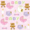 Creative Converting Baby Shower Teddy Baby Pink 16 Count 3-Ply Paper Beverage Napkins