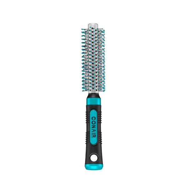 Conair Metal Round Hairbrush - Hair brush for blow out with Metal barrel and Nylon bristles - Adds body and fullness - Perfect for short hair and home hair stylists