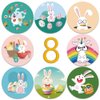500pcs 1 Inch Easter Stickers Happy Easter Bunny Rabbit Eggs Stickers 8 Patterns Easter Theme Roll Stickers for Kids Easter Art Craft Gift Box Card Party Supplies
