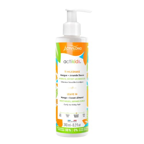 Activilong Actikids Milkshake Leave-In – Moisturize and Define Kids’ Curls! – Enriched with Organic Sweet Almond Oil and Mango Butter – No More Knots, No More Tears! – 250 ml.