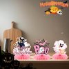 9pcs Halloween Decorations Honeycomb Centerpieces - Halloween Table Decorations Pink Halloween Table Toppers for Halloween Party, Trick-or-Treat, and Haunted House Decor