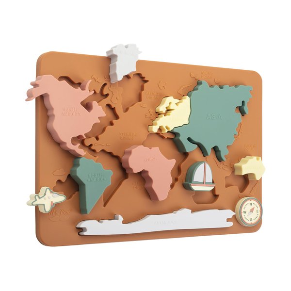 Mr. Pen- Silicone World Map Puzzle, 11.5” x 8.2”, Puzzle for Kids, World Puzzle, Puzzle Kids, Puzzles Kids, Childrens Puzzles, Floor Puzzle, Floor Puzzles for Kids
