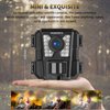 WOSPORTS Mini Trail Camera 24MP 1080P Game Hunting Camera with Night Vision Deer Camera for Wildlife Monitoring Hunting