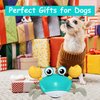 Crawling Crab Dog Toys,Escaping Crab Dog Toy with Obstacle Avoidance Sensor,Interactive Dog Toys with Music Sounds & Lights for Dogs Cats Puppy/Small/Medium Christmas Birthday Gifts Pets