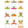 12 PCS Colorful Patterned Cardboard Sombrero Hats, Fiesta Headbands for Mexican Theme Celebration Party Favors