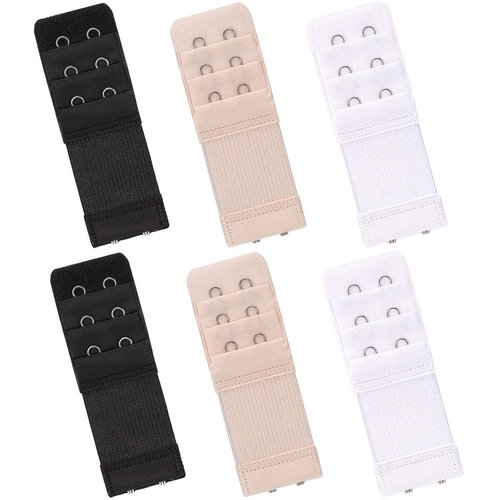 iminoo 6 Pcs Women's Bra extenders 2 Hooks Elastic Bra Extension