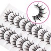 Losha Lashes Spiky False Eyelashes 16mm Wispy Manga Lashes Natural Wet Look 10 Pairs Reusable Fake Eye Lashes Pack (01)