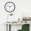 HIPPIH 2 Pack Silent Wall Clock, 10 Inch Non Ticking Quiet Digital Sweep Decorative Battery Operated Wall Clocks for Living Room Bedroom Kitchen School Office Decor, Black