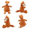 Ranvi Durable Interactive Plush Dog Chew Toys Cute Stuffed Dog Toy with Crinkle Paper, Chew Toys Make Funny Sounds, Suitable for Puppies and Medium-Sized Dogs(Fox)