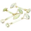 mookaitedecor Xiuyan Jade Stone Roller for Face Massage Neck, Anti-Aging Facial Massager with Double Rollers
