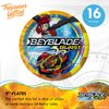 Treasures Gifted Officially Licensed BEYBLADE BURST Party Supplies - Serves 16 Guests - Starter Set BEYBLADE Party Supplies - BEYBLADE Birthday Party Supplies - BEYBLADE Plates & BEYBLADE Napkins
