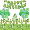 Turtle Party Decorations - Including Turtle Balloons, Happy Birthday Banner, Cake Topper, and Green Tablecloth for Under the Sea Party Decorations Turtle Birthday Party Supplies