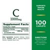 Nature's Bounty Vitamin C 1000mg, Immune Support Supplement, Powerful Antioxidant, 1 Pack, 100 Caplets