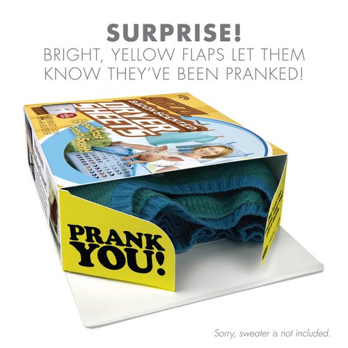 Prank Pack, Sizzl - Bacon Scented Dryer Sheets Prank Gift Box, Wrap Your Real Present in a Funny Authentic Prank-O Gag Present Box, Novelty Gifting Box for Pranksters