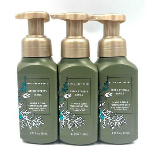 3 GREEN CYPRESS TRAILS Gentle Foaming Hand Soap bath body 8.75 fl.oz