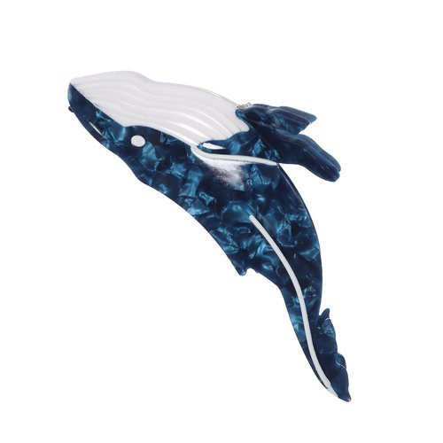 VOCOSTE Shark Claw Clip, Acetate Hair Clips, Whale Hair Claw, Funny Claw Clips for Women, Blue