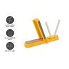 Smith's CCD4 3-in-1 Sharpening System – Yellow – Ceramic Rods – Diamond Stone – Protective Lid – Easy Storage – Knife & Tool Sharpener - Portable