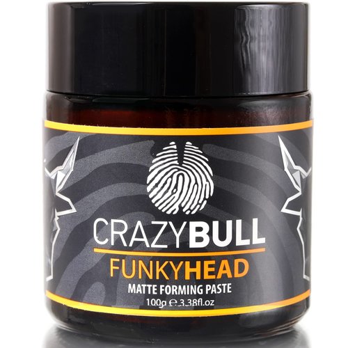 CrazyBull Hair Funky Head Matte Forming Paste - Water-Based Hair Styling Products - Volumizing Styling Cream - Vegan and Cruelty-Free - 3.38 oz