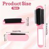 4 PCS Travel Brushes for Hair, Mini Hair Brush Travel Hair Brush Foldable Compact Hair Brush with Massage Comb Pocket Size Travel Brush Travel Hairbrush for Hair Styling, Gym, Trips, and Purse