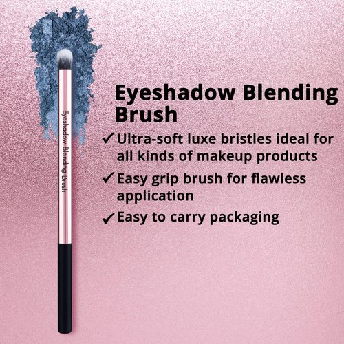 Nykaa Cosmetics BlendPro Eyeshadow Blending Makeup Brush - Ultra-Soft Bristles Blends Powder Seamlessly - Packs Exact Amount of Color - Offers Flawless, Smooth Application Everytime - 1 pc
