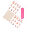 24Pcs Rainbow French Press on Nails Short Square False Nails Colourful Designs Glue on Nails Summer Glossy Full Cover Acrylic False Nails Kit Reusable Nail Art Decorations for Women Daily Wear