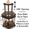 C4Labs DnD Dice Jail | Metal Bars | Cage for Bad Dice | Prison | Fits Full Set of Dice (Walnut)