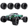 HobbyPark PreGlued Mounted 12mm Hex Hubs RC Truck Tires and Wheels 2.8 Tires with Foam Inserts for Traxxas Rustler Stampede Hoss 4x4 Redcat RC Monster Truck Set of 4 (117x57mm(HxW))