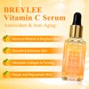BREYLEE Vitamin C Serum for Face & Eye (o.6 oz) for Brightening Skin,Dark Spot Remover,Reduce Wrinkle,Anti Aging Serum,Moisturizer Brightening Serum with Hyaluronic Acid,Vitamin E,Retinol, Niacinamide