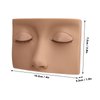 Lash Mannequin Head, Silicone Lash Extension Supplies with 3 Pairs Replaced Eyelid, Removable Realistic Eyelids with Eyelash Mannequin for Lash Practice, Makeup Eyelash Extensions (Light Brown)