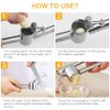 Garlic Press Garlic Mincer & Crusher Stainless Steel Garlic Press Set for Kitchen with Brush & Peeler, Kitchen for Garlic, Garlic Presser Easy to Clean Easy Squeeze Rust Proof (Small A - Set)