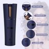 Auto Hair Iron, Cordless Auto Hair Curler Rotating Automatic Curling Iron with 3 Temps Portable Rechargeable Barrel Hair Wave Wand Fast Heating Spin Curling Irons for Styling (Blue)