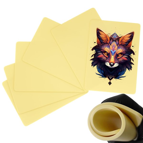 3MM Tattoo Practice Skin-TAIDU 6pcs Tattoo 12x8" Thick Fake Skins for Tattooing,Double Sides Soft Silicone Practice Skin Tattoo Supplies for Beginners and Experienced Tattoo Artists