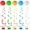 MIAHART 34 Pieces Video Game Party Hanging Swirls Decorations Foil Ceiling Streamers for Video Game Themed Birthday Party Decorations