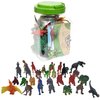 R & S LIMITED Boley: Dinosaur Figure Bucket - 40pc Playset - 28 Dino Figurines & 12 Accessories, Prehistoric Play Mat, Storage Bucket, Jurassic Toy, Kids Ages 3+