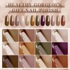 MTSSII 12 Colors Brown Gel Nail Polish Set, Fall Winter Gel Nail Polish Kit, Soak Off UV/LED Nail Polish Nail Art Design Salon Home Gifts for Women